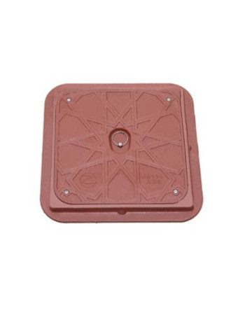 غطاء فتحات تقنية قرمدي مقاس داخلي 30*30 سم – مقاس الإطار 40*40 سم