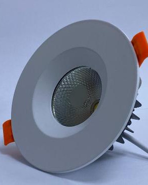 كوب عميق 10 وات إطار أبيض شفاف 7 سم إضاءة أصفر 4000K