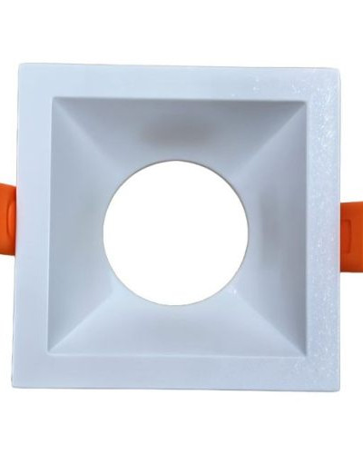 إطار مربع بلاستيك مفرد ثابت 7 سم أبيض كامل- 82x82x25mm