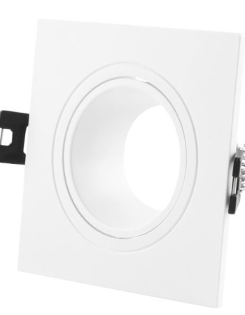 إطار مربع بلاستيك مفرد متحرك 7 سم أبيض كامل مقاس 93x93x29mm