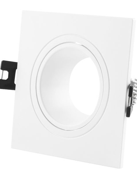 إطار مربع بلاستيك مفرد متحرك 7 سم أبيض كامل مقاس 93x93x29mm